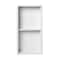 Alfi Brand 12 x 24 White Matte SS Vertical Dbl Shelf Bath Shower Niche ABNC1224-W - alternate 3